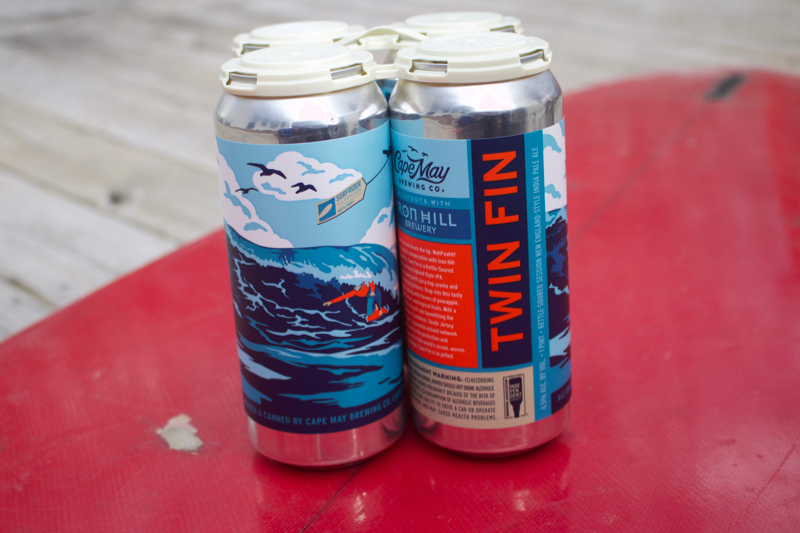 Twin Fin Collaboration Beer from Cape May Brewing Company and Iron Hill Brewery 16oz Pounder Beer Can