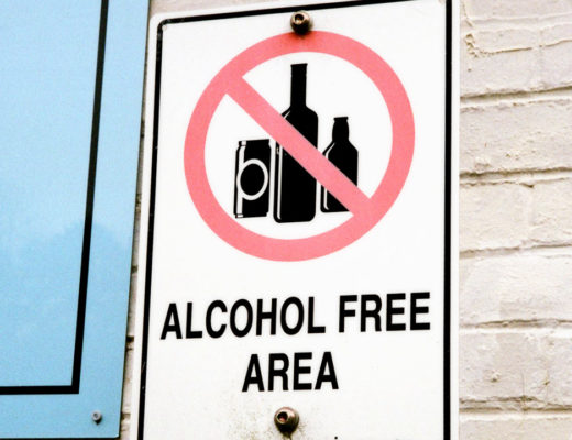 Alcohol Free Area Street Sign