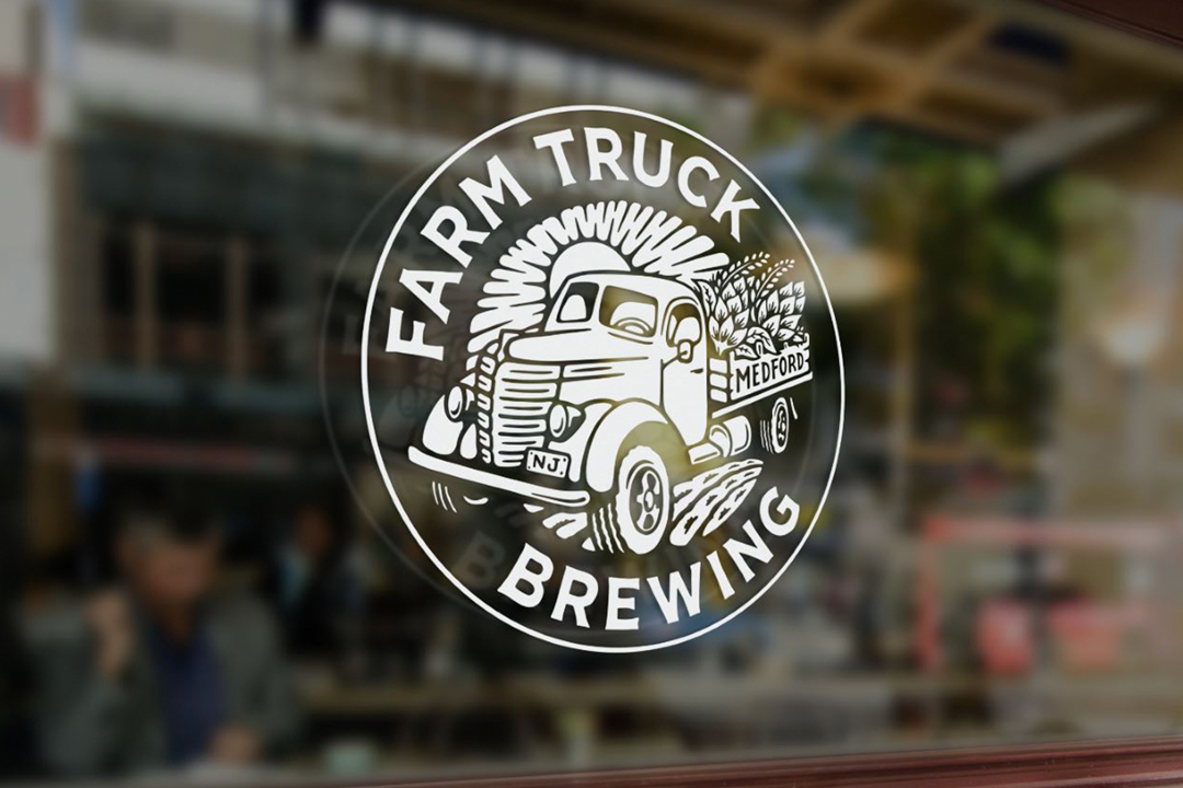 Farm Truck Brewing Logo on Window